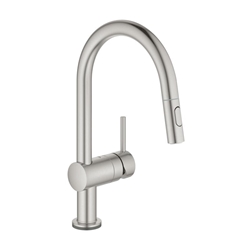 Picture of Grohe Minta Touch electronic kitchen faucet with pull-out supersteel spout (31358DC2)