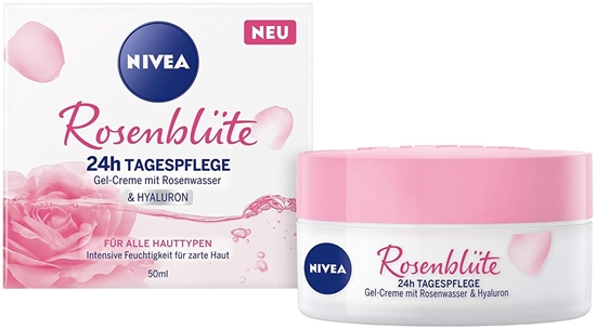 Picture of NIVEA Day cream rose blossom, 24h day care with rose water & hyaluron, 50 m
