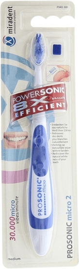 Изображение Miradent Prosonic micro 2 electric toothbrush, Blue, pack of 1