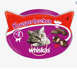 Picture of Whiskas Snack for cats, Knuspertaschen ™ with beef, 60 g
