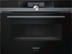 Picture of SIEMENS CN878G4B6 STUDIOLINE IQ700 MICROWAVE OVEN WITH STEAM SUPPORT BLACK 