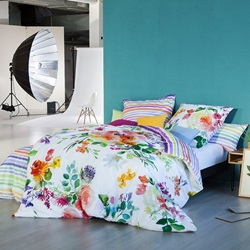 Изображение Estella Mako-Satin bed linen Flower Power multicolor 80x80 cm /135x200 cm- 