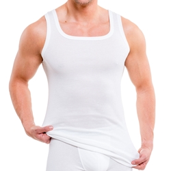 Picture of HERMKO 93015 2-PACK MEN'S UNDERSHIRT MADE OF ORGANIC COTTON, Size: EU M