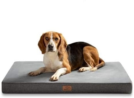 Picture of Bedsure Orthopedic Large Dog Cushion with Memory Foam Ergonomic Design, Washable Non-Slip Dog Bed, Size: 104x74x10cm XL