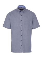 Picture of ETERNA HALF SLEEVE SHIRT MODERN FIT NAVY / WHITE