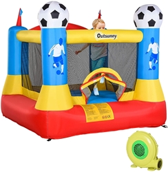 Picture of Outsunny Inflatable Bouncy Castle with , for 2 Children, with Fan for 3-12 Years