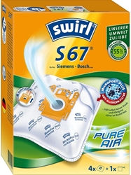 Изображение Swirl S 67 MicroPor Plus  שואבי אבקCleaner Bags for Siemens and Bosch Vacuum Cleaners, 4 Pack