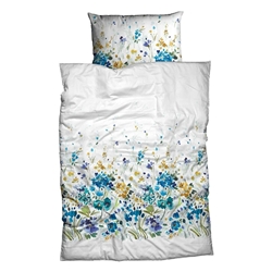 Picture of Traumschlaf satin bed linen Mariette blue, 135x200 cm + 80x80 cm