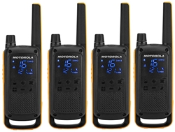 Изображение Motorola Talkabout T82 Extreme Quad Pack Two Way Radio,  (Up to 10 km Range, 500 mW, VOX)