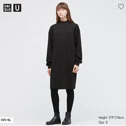 Picture of uniqlo WOMEN'S UNIQLO U SWEAT DRESS WITH STAND-UP COLLAR