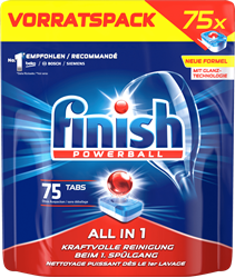Изображение Finish Dishwasher tabs all-in-1 storage pack, 75 pcs