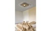 Изображение Ceiling light, 3-flame, wooden decor "angular"