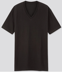 Picture of MEN'S  COLOR BLACK V-NECK T-SHIRT SIZE XL