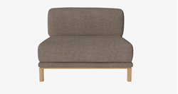 Picture of Cozy back module, Memory - Fabric, Light Brown, Legs: Oak oiled