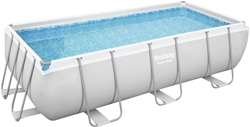 Изображение Bestway Power Steel frame pool set, square, with sand filter system & safety ladder 404 x 201 x 100 cm