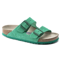 Picture of Birkenstock Arizona soft footbed, suede, COLOUR: Bold Green