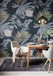 Picture of SCHÖNER WOHNEN collection non-woven wallpaper, Exotic, floral, 2.12 x 2.7 meters, Color: Grey