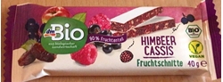 Picture of dmBio  Fruit bar raspberry & cassis, 40 g
