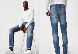 Изображение C&A Slim Jeans - Flex Jog Denim -Color : denim blue,Size W40L32