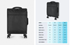 Изображение PRIMARK Lockable Suitcase With 8 Wheels, Color: Black, Size XL 